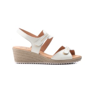 Beigefarbene Leder-Keilsandalen von CBP CBP - CONBUENPIE