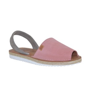 Rosa gesteppte Ledermenorquinas von Blusandal BLUSANDAL 2
