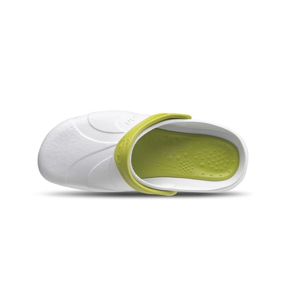 Sabots anatomiques blancs et verts FELIZ CAMINAR