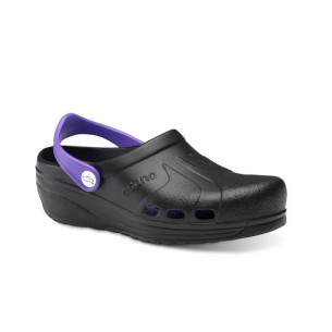 Anatomische Clogs schwarz und lila FELIZ CAMINAR 2