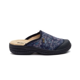 Anatomical clogs in blue leather and lycra by Bio Up BIO UP