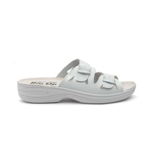 Anatomische witte leren sandalen-Clogs van Bio Up BIO UP