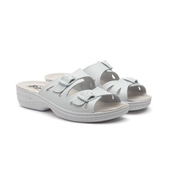 Sandales anatomiques en cuir blanc-Clogs by Bio Up BIO UP