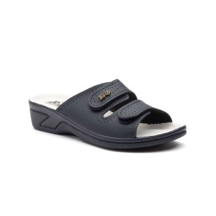 Anatomische sandalen-klompen in blauw leer van Bio Up BIO UP 2