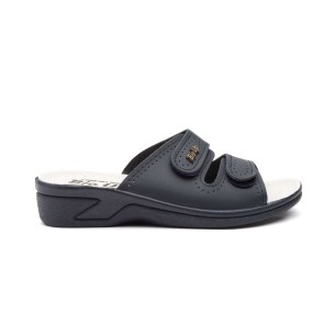 Anatomische sandalen-klompen in blauw leer van Bio Up BIO UP