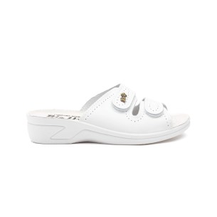 Sandali anatomici in pelle bianca-Clogs di Bio Up BIO UP