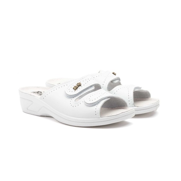 Sandali anatomici in pelle bianca-Clogs di Bio Up BIO UP