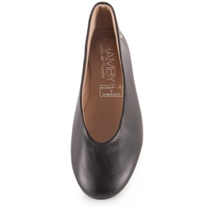 Schwarze Lederballerinas CHAMBY 2