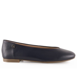 Blauwe leren ballerina's CHAMBY