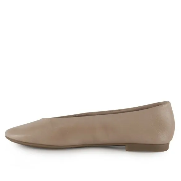 Beige leren ballerina's CHAMBY