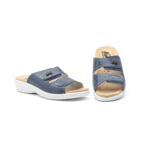 Sandalias-Zuecos Anatómicos de piel azul by Bio Up BIO UP