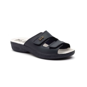 Sandali-sciarpa anatomici in pelle blu scuro di Bio Up BIO UP 2