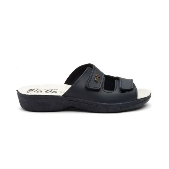 Anatomische sandalen-klompen in navy leer van Bio Up BIO UP