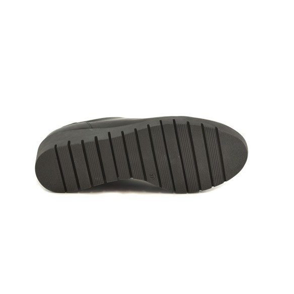 Chamby | Chaussures en cuir noir à semelle compensée | Femmes CHAMBY