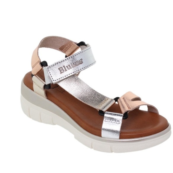 Sandali con zeppa in pelle di Blusandal BLUSANDAL