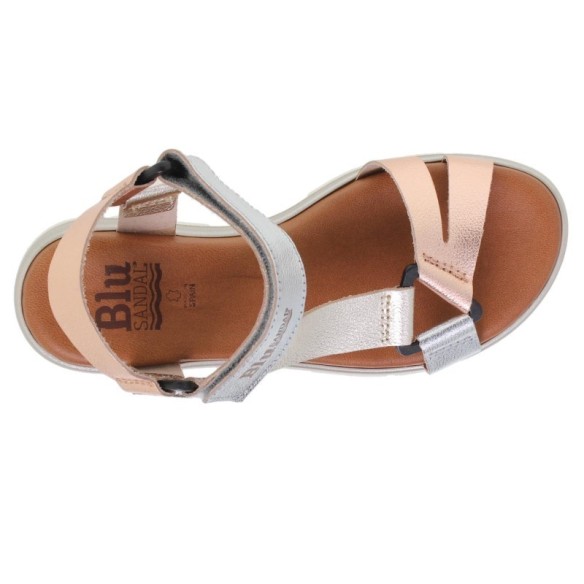 Sandali con zeppa in pelle di Blusandal BLUSANDAL