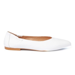witte leren ballerina's van cbp CBP - CONBUENPIE