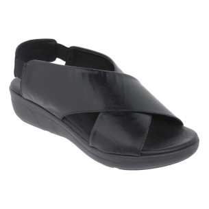 Black leather sandals by Amelie AMELIE 2