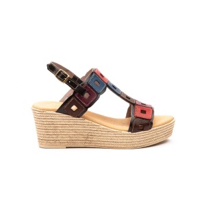 CBP | Multicolour leren hoge sandalen | Damesschoenen CBP - CONBUENPIE
