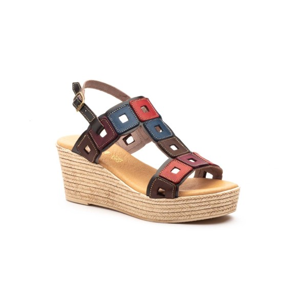 CBP | Multicolour leren hoge sandalen | Damesschoenen CBP - CONBUENPIE