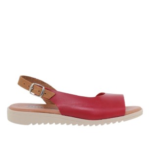 Sandalias rojas de piel by Blusandal BLUSANDAL