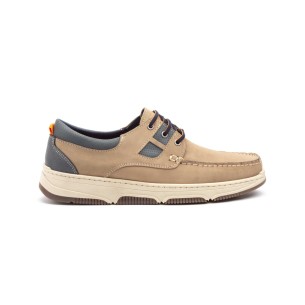 Beige leather boat shoes by Route 83 ROUTE 83
