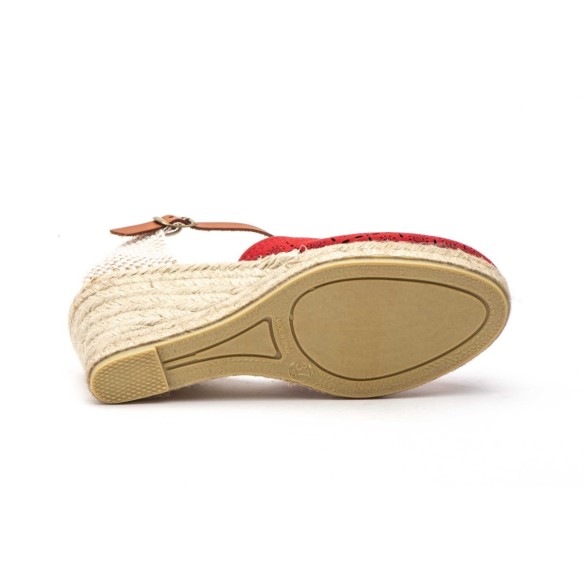 Espadrilles rouges à semelle compensée de CBP CBP - CONBUENPIE