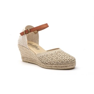 Beige Espadrilles mit Keilabsatz von CBP CBP - CONBUENPIE 2