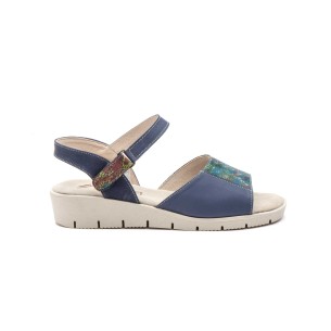 Blaue Leder-Komfort-Sandalen von CBP CBP - CONBUENPIE