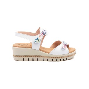 Weiße Leder-Keilsandalen von CBP CBP - CONBUENPIE