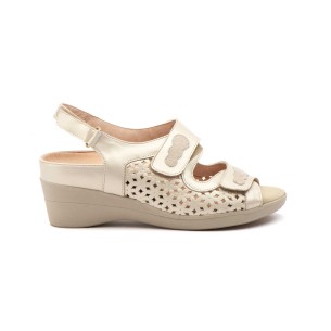 Anatomical beige leather sandals by Gavi's GAVI'S SHOES PARA ELLA