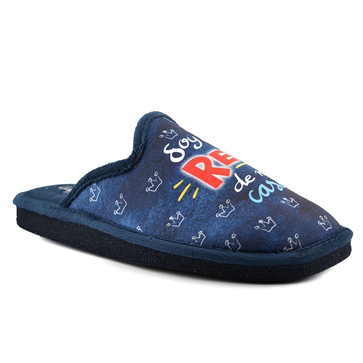 Blue House Slippers for men by Tupie Home