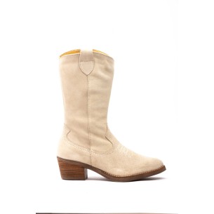 Botas Camperas de piel beige Par y Medio
