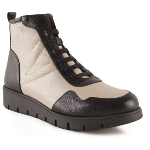 Zwart Leren Casual Enkellaarsjes van Chamby CHAMBY 2