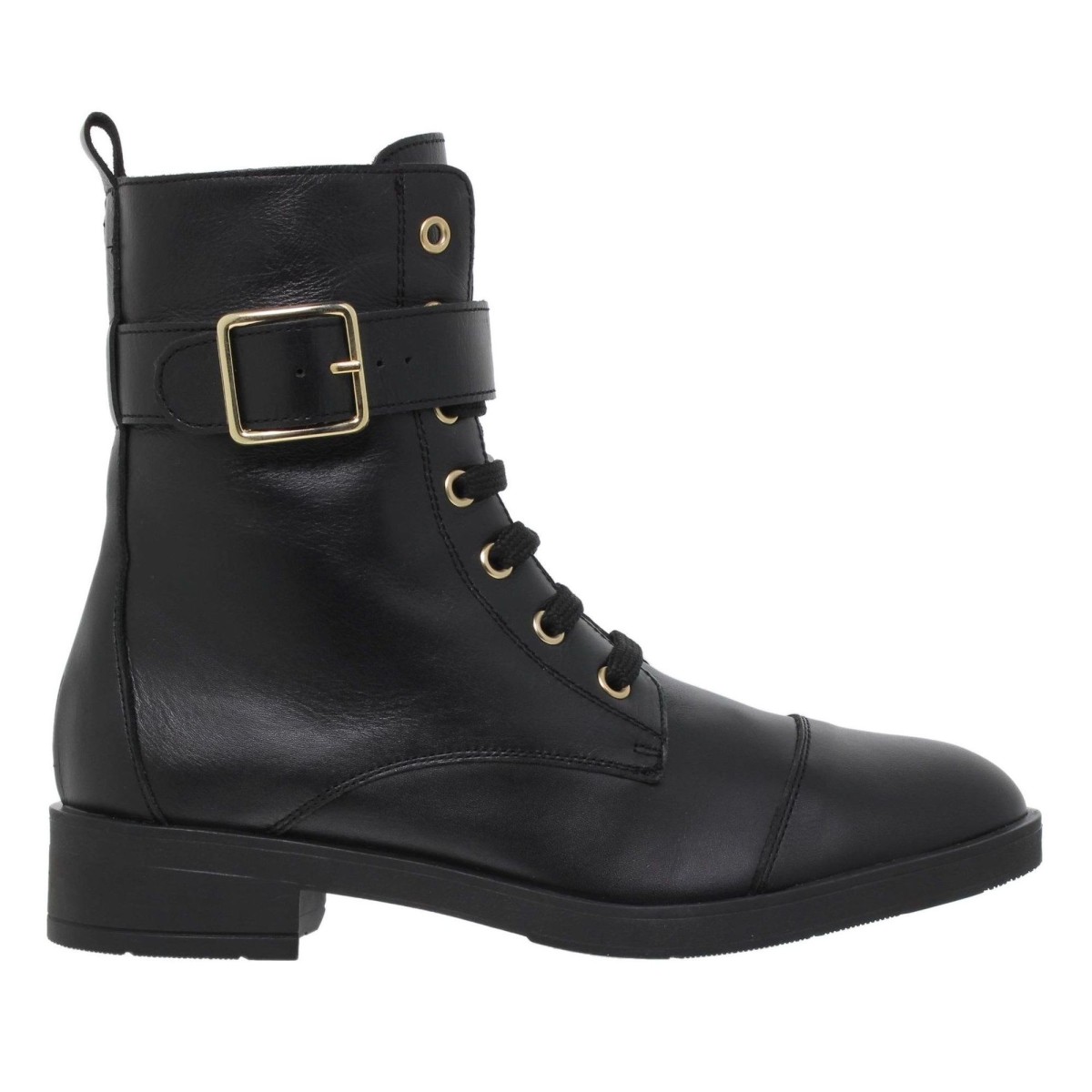 Black leather urban ankle boots by Exodus