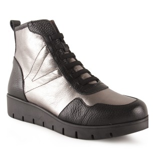 Bottines décontractées en cuir argenté de Chamby CHAMBY 2