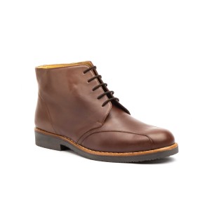 Classic brown leather ankle boots by Nikkoe NIKKOE 2