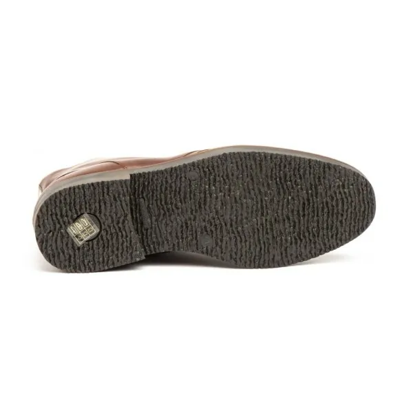 Botins clássicos de couro castanho da Nikkoe NIKKOE