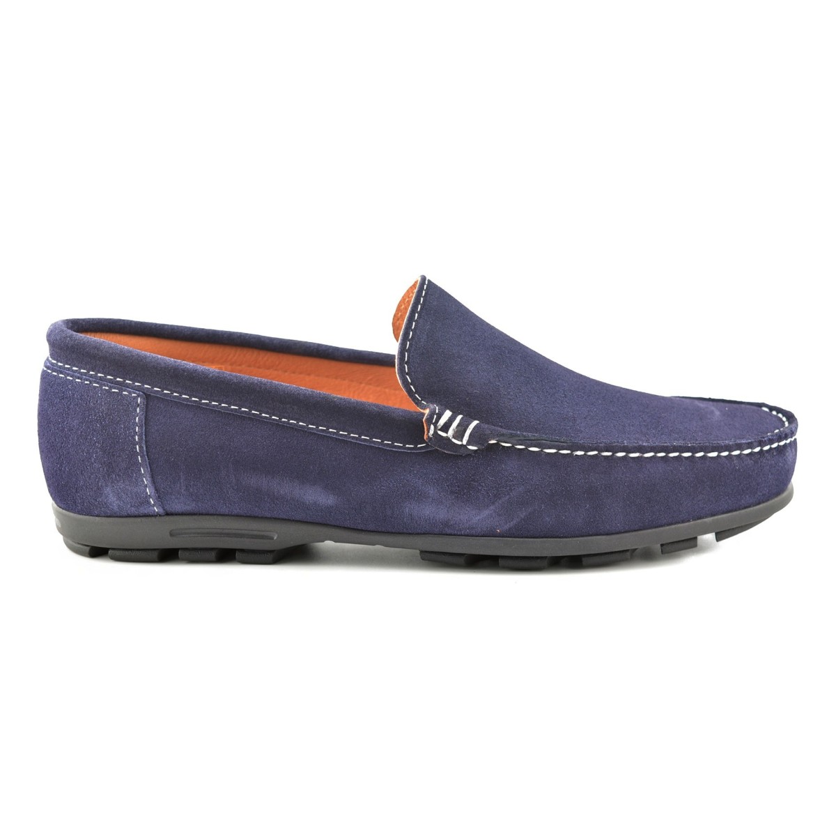 Blue leather loafers by Latino