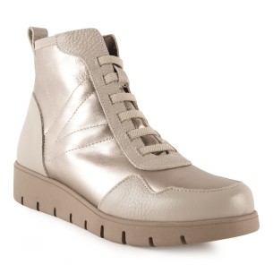 Botines beige casual de Piel by Chamby CHAMBY 2