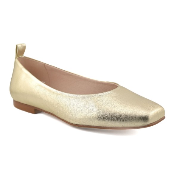 Gold leather ballerinas by Casual CASUAL