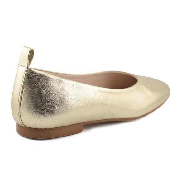 Gold leather ballerinas by Casual CASUAL