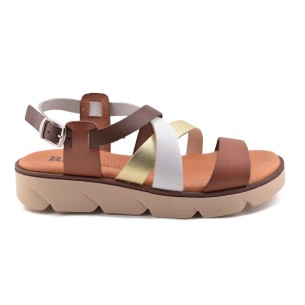 Sandales en cuir marron BLUSANDAL