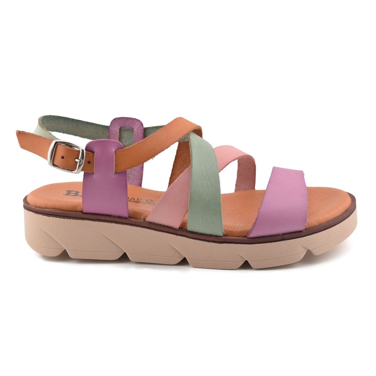 Multicoloured Leather Sandals by Blusandal