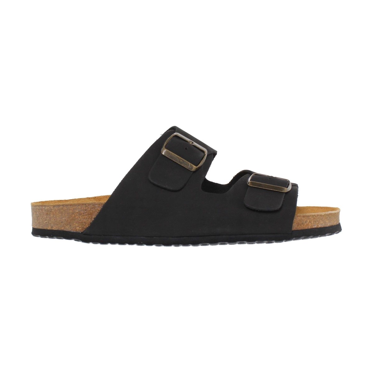 Black leather Bio sandals by Casual