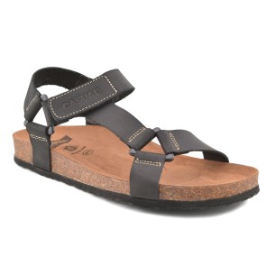 Sandali Bio da uomo in pelle nera di Casual CASUAL 2