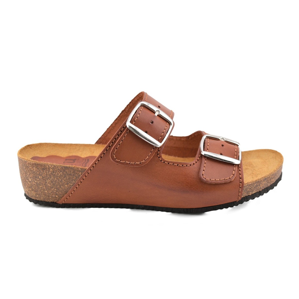 Bio brown leather sandals by Blusandal