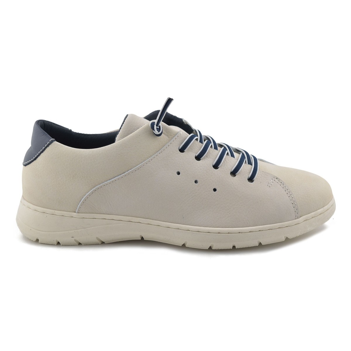 White casual sport leather trainers by Exodus