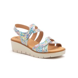 Witte leren sandalen met sleehak van CBP CBP - CONBUENPIE 2