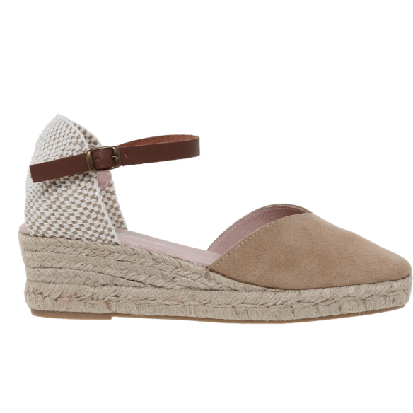 Espadrilles en cuir beige par Amelie AMELIE